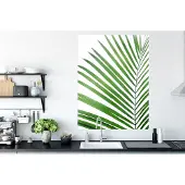 PosterMonkey Poster Plant - Groen - Natuur - Wit - 90x120 cm