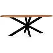 Lizzely Garden & Living Eettafel Deens ovaal 210cm bruin Hero ovale eettafel