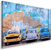 Karo-art Schilderij - Oldtimers in Cuba, 5 maten, Premium Print