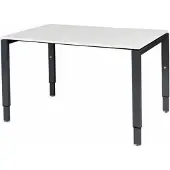 Schaffenburg Verstelbaar Bureau - Domino 120x80 wit - zwart frame