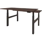 Schaffenburg Dextro Plus Duo Zit-sta-bureau Rechthoekig Eiken H-Frame 1.400 (B) x 800 (D) x 645 (H) mm Melamine