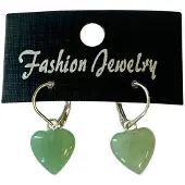 Ruben Robijn Aventurijn groen hartjes oorbellen - fashion jewelry