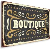 Karo-art Schilderij - Boutique, Reclame voor Boetiek, Premium Print