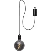 Star Trading LED-lichtbol BOWL - Hanglamp - Filament LED - Diameter: 12,5 cm - Batterij - Timer - rookgrijs - voor buiten