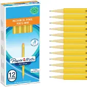 Papermate non-stop vulpotloden | 0,7 mm | HB #2 | gele behuizing | 12 stuks
