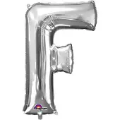 Amscan - Grote zilverkleurige aluminium letter ballon - Zilver / Grijs