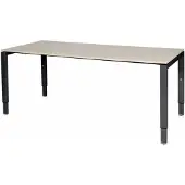 Schaffenburg Verstelbaar Bureau - Domino 180x90 robson - zwart frame