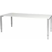 Schaffenburg Verstelbaar Bureau - Domino 200x90 grijs - alu frame