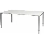 Schaffenburg Vergadertafel Domino - 180x100 wit - alu frame