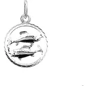 Trendjuwelier huiscollectie Bedel Sterrenbeeld Vissen Gediamanteerd Zilver