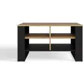 Top E Shop Moderne Couchtafel 4P Artisan, Zwarte Poten