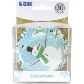 Pme Cupcakevormpjes Kerst - Sneeuwman - 30 stuks