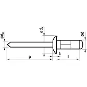 Stanley Popnagel Aluminium/staal 1001 Multigrip 4x6mm - 500 stuks