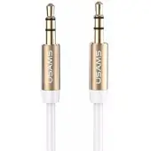 Usams AUX Cable 1m AUX (3.5mm Male) - Wit/Goud
