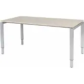 Schaffenburg Verstelbaar Bureau - Domino 160x80 Eiken - alu frame