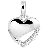 Trendjuwelier huiscollectie Hanger Zilver Hart Zirkonia