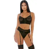 Erotic Treasure Get The Hook Lingerie Set - Black