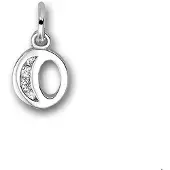 Trendjuwelier huiscollectie Bedels Letter O Zirkonia Rij Zilver