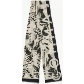 Comma Doek beige / zwart