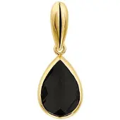 The Jewelry Collection Geelgouden Hanger onyx 4022346