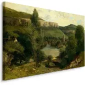 Karo-art Schilderij - Gustave Courbet Ornans View , Reproductie