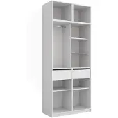 Vicco Elmo Kledingopslagkast – 50 x 40 cm Set van 3 Wit