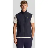 Lyle & Scott softshell marineblauw giletjack met logo