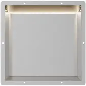 Guido Gusto RVS Inbouwnis 30x30x7cm met tegelflens en RGB verlichting