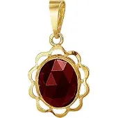 Trendjuwelier huiscollectie Hanger Geelgoud Granaat