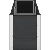 vidaXL Verhoogde plantenbak, zwart, 250 x 50 x 54 cm, gemaakt van WPC en aluminium