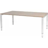 Schaffenburg Vergadertafel Domino - 180x100 Havana Kersen - wit frame