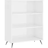 vidaXL Boekenkast 69,5x32,5x90 cm bewerkt hout hoogglans wit