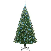 vidaXL Kunstkerstboom Groen 180 cm PVC en Staal en Kunststof