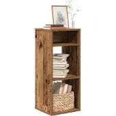 vidaXL Boekenkast 34x31x112 cm bewerkt hout gerookt eikenkleurig