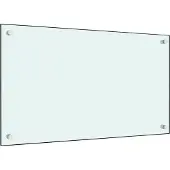 vidaXL Spatschermen keuken 2 st 80x40 cm gehard glas wit