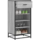 vidaXL Schoenenrek 48x38x97,5 cm bewerkt hout bruin eikenkleurig
