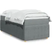 vidaXL Boxspring met matras stof crèmekleurig 120x200 cm