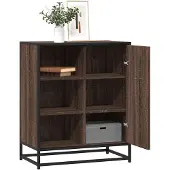 vidaXL Dressoir 62x35x76 cm bewerkt hout grijs sonoma eikenkleurig