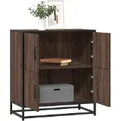 vidaXL Dressoir 68x35x76 cm bewerkt hout zwart