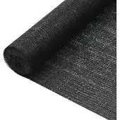 vidaXL Privacynet 75 g/m² 2x25 m HDPE zwart
