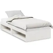 vidaXL Bedbank met matras wasbruin 100x200 cm massief grenenhout