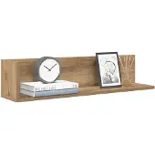 vidaXL Wandschappen 2 st 75x16,5x16,5 cm bewerkt hout wit