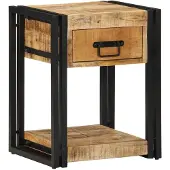 vidaXL Nachtkastjes 2 stuks 40x40x50 cm Massief ruw hout Mango