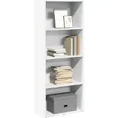 vidaXL Boekenkast 60x30x76,5 cm bewerkt hout wit