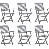 vidaXL Tuinstoelen 6 st inklapbaar 54x61x88 cm massief acaciahout