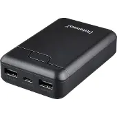 Intenso Power Bank B10000 black Powerbank 10000 mAh Li-ion USB-A, USB-C Zwart Statusweergave