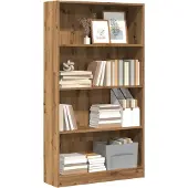 vidaXL Boekenkast Artisian Oak 40x24x176 cm bewerkt hout