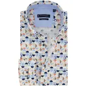Giordano Overhemd blauw met button-down kraag en borstzak