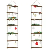 vidaXL Wanddecoratie laddervormig 50x200 cm naturel tak