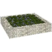 vidaXL Gabion plantenbak verhoogd 300x100x20 cm gegalvaniseerd staal